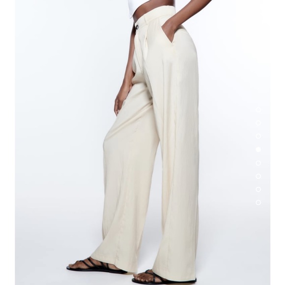 Zara Full Length Pant - Taupe Brown M - Picture 1 of 3